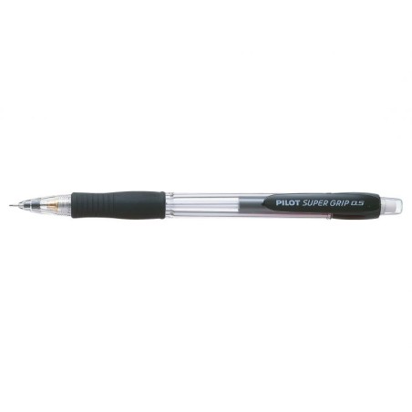 Pilot Portaminas SuperGrip H185 - Trazo 0.5mm - Mina HB - Cuerpo Negro