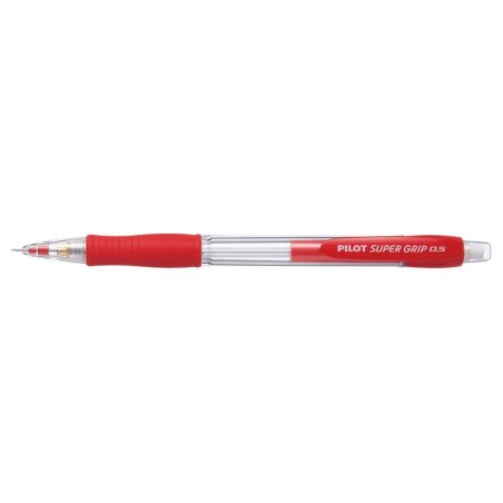 Pilot Portaminas SuperGrip H185 - Trazo 0.5mm - Mina HB - Cuerpo Rojo