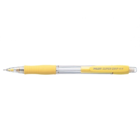 Pilot Portaminas SuperGrip H185 - Trazo 0.5mm - Mina HB - Cuerpo Amarillo