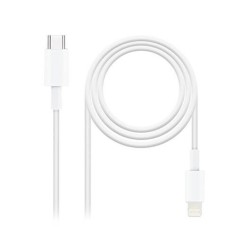 Nanocable Cable USB-C Macho a Lightning Macho 2m - Color Blanco