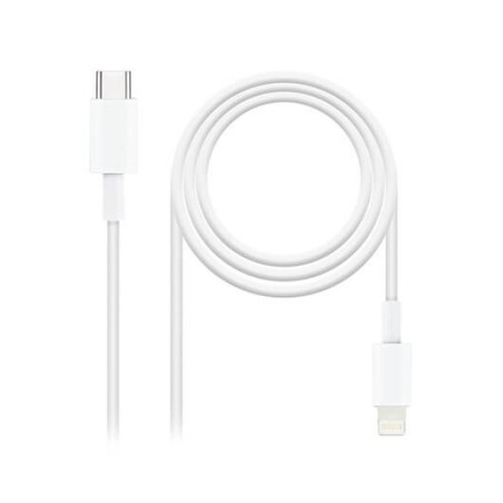 Nanocable Cable USB-C Macho a Lightning Macho 2m - Color Blanco