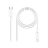 Nanocable Cable USB-C Macho a Lightning Macho 2m - Color Blanco