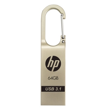 HP x760w Memoria USB 3.1 64GB - Diseño Metalico con Clip - Color Oro Claro (Pendrive)