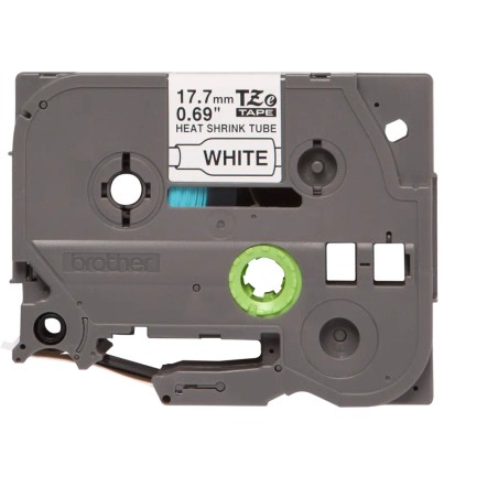 Brother HSe241 Cinta Tubo Termorretractil Original de Etiquetas para Cables - Texto negro sobre fondo blanco - Ancho 17.7mm x 1.