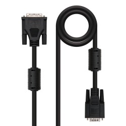 Nanocable Cable DVI 18+5 Macho a SVGA HDB15 Macho 5m - Color Negro