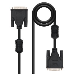 Nanocable Cable DVI Dual Link 24+1 Macho a DVI 24+1 Macho 3m - Color Negro