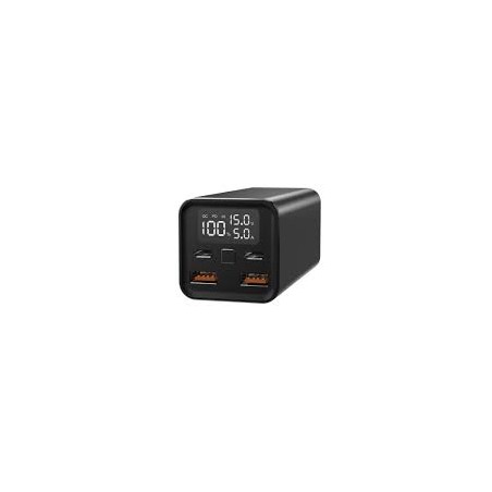 Leotec Q2 Power Bank 20000mAh 65W PD - Compatible con Portatiles - Pantalla LCD - 2x USB-A, 2x USB-C