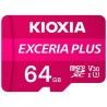 Kioxia Exceria Plus Tarjeta Micro SDXC 64GB UHS-I U3 V30 A1 Clase 10 con Adaptador