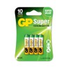 GP Pack de 4 Pilas Super Alcalinas LR03 AAA 1.5V
