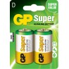 GP Pack de 2 Pilas Super Alcalinas LR20 D 1.5V