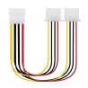 Nanocable Cable Alimentacion Molex 4pin Macho a 2x Molex 4pin Hembra OEM 0.30m