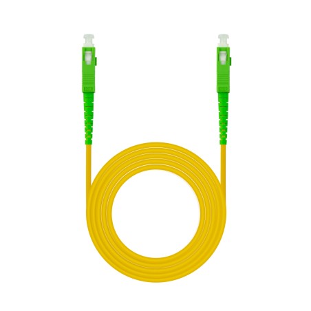 Nanocable Cable Fibra SC/APC-SC/APC Monomodo LSZH 15m - Color Amarillo