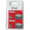 MKtape Pack de 2 Cajas de 500 Grapas Nº 26/6 Galvanizadas
