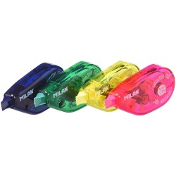 Milan Pocket Cinta Correctora - Correcion en Seco - Rapida, Limpia y Precisa - 4,2mm x 5m - Para todo Tipo de Papel - Colores Su