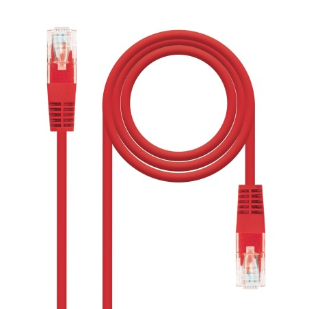 Nanocable Cable de Red Latiguillo RJ45 Cat.5e UTP AWG24 3m - Color Rojo