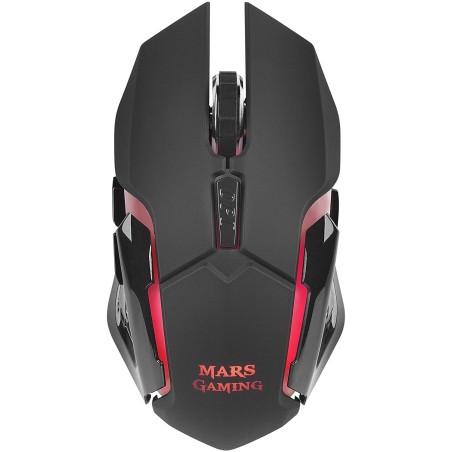 Mars Gaming MMW Raton Gaming Inalambrico USB 3200dpi - 6 Botones - Iluminacion RGB Flow - Uso Diestro