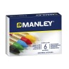 Manley Pack de 6 Ceras Blandas de Trazo Suave - Ideal para Tecnicas y Aplicaciones Variadas - Amplia Gama de Colores - Colores S