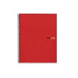 Miquel Rius Notebook6 Cuaderno de Espiral Formato A5 - 150 Hojas de 70gr Microperforadas con 2 Taladros - Cubiertas de Polipropi