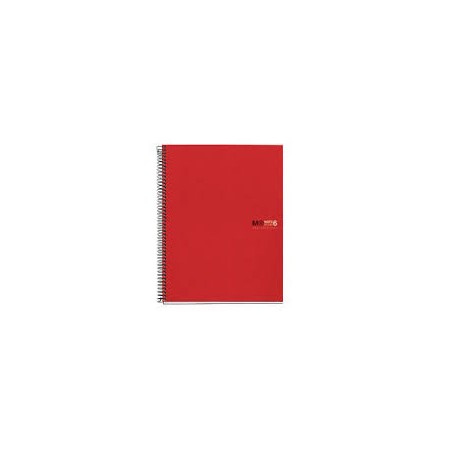 Miquel Rius Notebook6 Cuaderno de Espiral Formato A5 - 150 Hojas de 70gr Microperforadas con 2 Taladros - Cubiertas de Polipropi