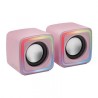 Mars Gaming MSCUBE Altavoces 8W - Iluminacion RGB - Sonido DSP - USB, Entrada Jack 3.5mm - Compactos y Ligeros