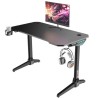 Muvip PRO700 Mesa Gaming Fibra de Carbono - Iluminacion RGB - Gran Superficie 120x60x75cm - Portavasos - Gancho para Auriculares