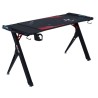 Muvip PRO900 Mesa Gaming XL Fibra de Carbono con Iluminacion RGB - Alfombrilla Gaming 900x566cm - Portavasos - Gancho para Auric