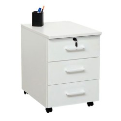 Muvip Cajonera 3 Cajones y Ruedas - Color Blanco