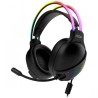 Krom Klaim RGB Auriculares Gaming con Microfono Flexible - Iluminacion Efecto Rainbow RGB LED - Diadema Ajustable - Amplias Almo