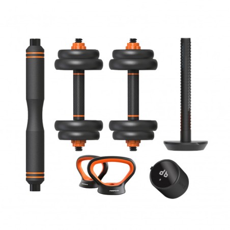 Xiaomi Fed Smart Pack Mancuernas + Barra de Acero + Pesa Rusa + Sensor Move It - 10Kg. - Discos de Aleacion de Hierro y Arena
