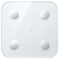 Realme Smart Scale Bascula Inteligente - Bluetooth 5.0 - Pantalla LED - 14 Datos Corporales - Control Frecuencia Cardiaca - Colo