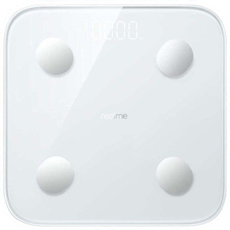 Realme Smart Scale Bascula Inteligente - Bluetooth 5.0 - Pantalla LED - 14 Datos Corporales - Control Frecuencia Cardiaca - Colo