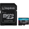 Kingston Tarjeta Micro SDXC 128GB UHS-I U3 V30 Clase 10 170MB/s Canvas Go Plus con Adaptador