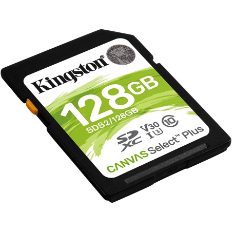 Kingston Tarjeta SDXC 128GB UHS-I Clase 10 100MB/s Canvas Select Plus