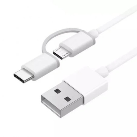 Xiaomi Cable USB-A a MicroUSB con Adaptador a USB-C 1m