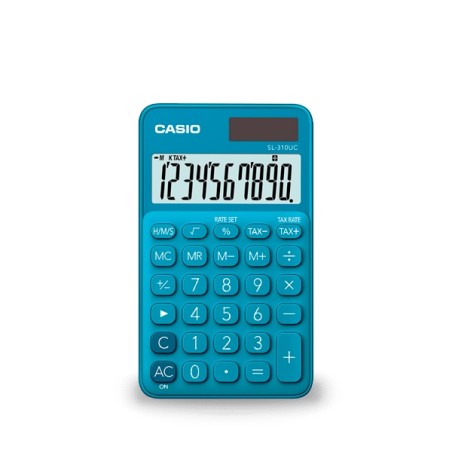 Casio SL310UC Calculadora de Bolsillo - Calculo de Impuestos - Pantalla LCD de 10 Digitos - Solar y Pilas