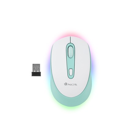 NGS Smogmint-RB Raton Inalambrico USB Bluetooth 2400dpi - Iluminacion LED RGB - 3 Botones - Uso Ambidiestro
