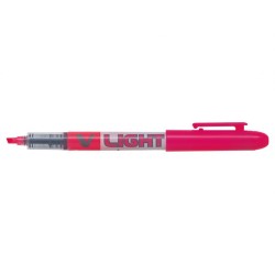 Pilot Rotulador Marcador V-Light - Punta Biselada 3.60mm - Trazo de 3.30mm - Color Rosa