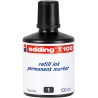 Edding T100 Bote de Recarga para Rotulador Permanente - Capacidad 100ml - Color Negro