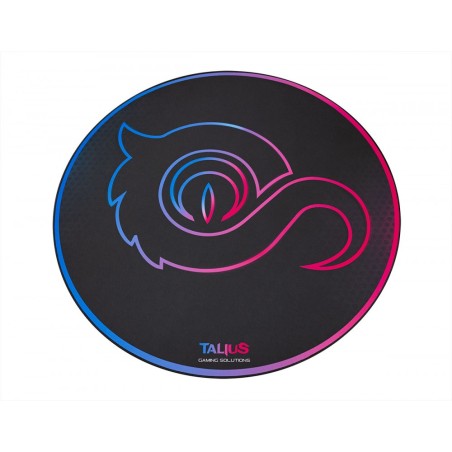Talius Floorpad 100 Alfombra de Suelo Circular Gaming - Diametro 100cm - Grosor 3.0mm - Resistente al Agua - Color Negro con Dib