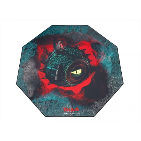 Talius Floorpad 800 Alfombrilla de Suelo Octogonal Gaming - Diametro 120cm - Grosor 4.0mm - Resistente al Agua - Diseño Gaming