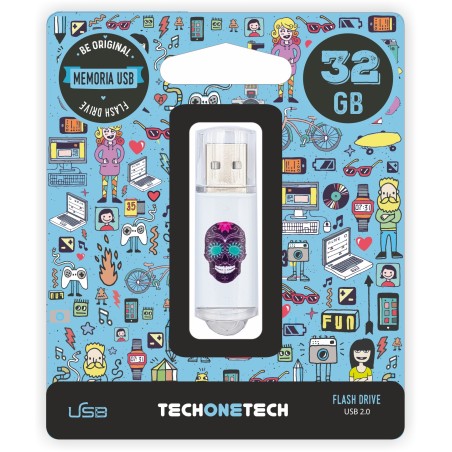 TechOneTech Calavera Maya Memoria USB 2.0 32GB (Pendrive)