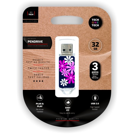 TechOneTech Flower Power Memoria USB 2.0 32GB (Pendrive)