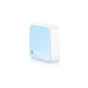 TP-Link Router inalambrico Nano N 300Mbps - 1 EP ETH - 1 EP Micro USB -Antena Interna - Color Blanco/Azul