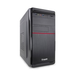 Tooq Caja Mini Torre Micro ATX - Fuente de Alimentacion 500W - 4x HDD3,5 + 1x SDD2,5 + 1x HDD5.25 - 2x USB 3.0, SD y Micro SD - 