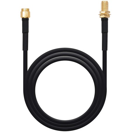 Nanocable Cable Prolongador de Antena Inalambrica SMA Hembra a SMA Macho 4m - Color Negro