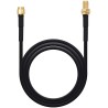 Nanocable Cable Prolongador de Antena Inalambrica SMA Hembra a SMA Macho 4m - Color Negro