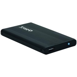 Tooq Carcasa Externa HDD/SDD 2.5" hasta 9,5mm SATA USB 2.0 - Color Negro