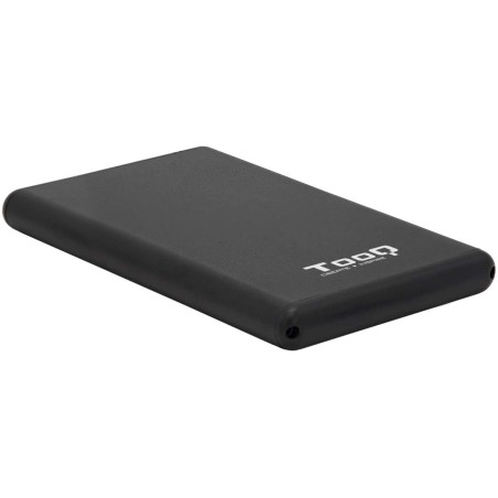 Tooq Carcasa Externa HDD/SDD 2.5" hasta 9,5mm SATA USB-C con Adaptador a USB-A - Color Negro