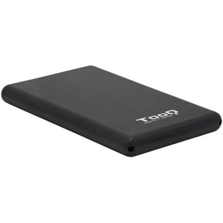 Tooq Carcasa Externa HDD/SDD 2.5" hasta 9,5mm SATA USB-C con Adaptador a USB-A - Color Negro