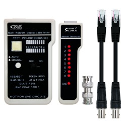 Nanocable Testeador para Cable RJ11/RJ12/RJ45, Coaxial